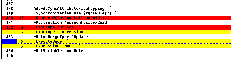 saída da ferramenta WinDiff