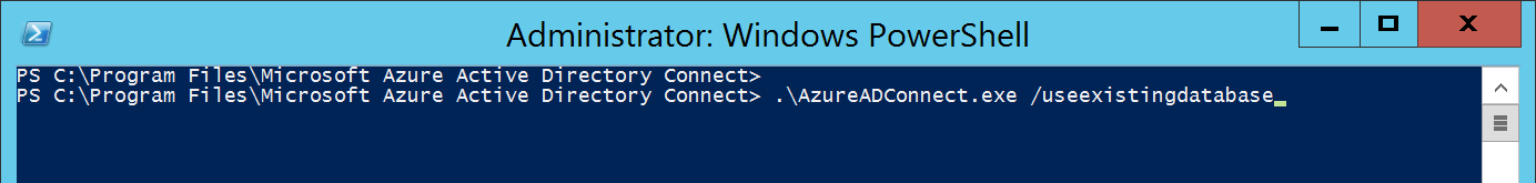 Captura de tela que mostra o comando descrito na etapa no PowerShell.