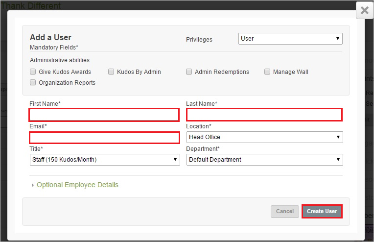 Adicionar um usuário