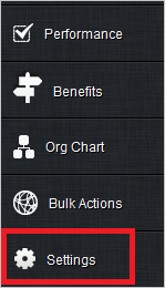 Uma captura de tela que mostra o menu do lado esquerdo com a opção 