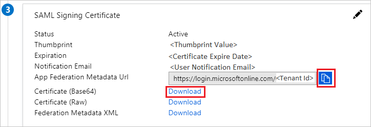 O link de download do Certificado