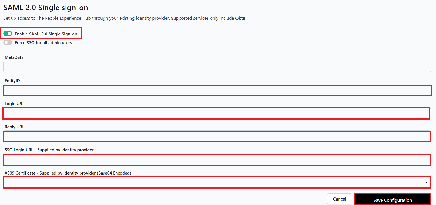 A captura de tela mostra a configuração da página.