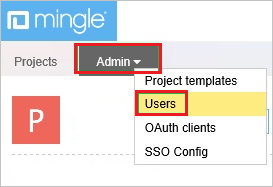 captura de tela dos usuários.