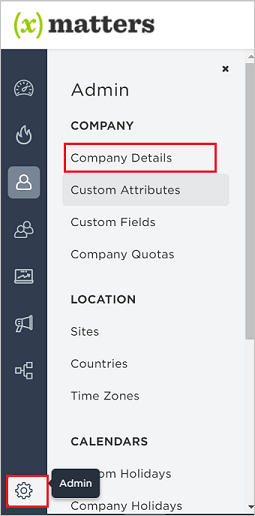 Página do administrador