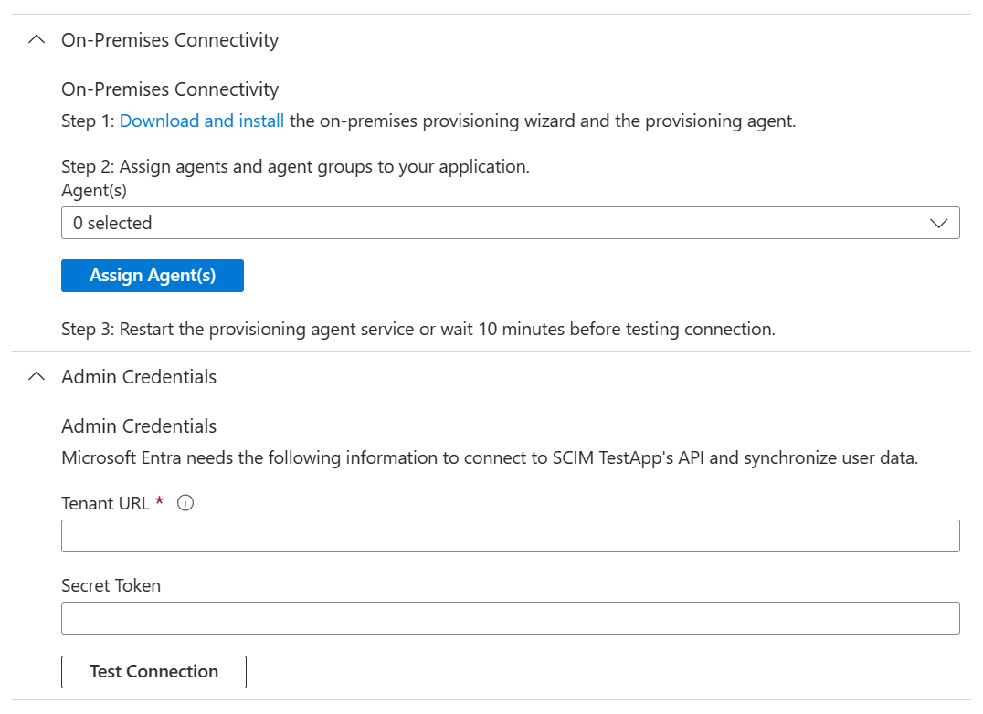 Captura de tela do local do download para o agente.