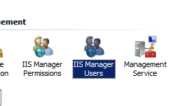Screenshot that shows the Allow User dialog box. I I S Manager is selected.
