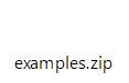 Captura de tela de exemplos de arquivo dot zip.