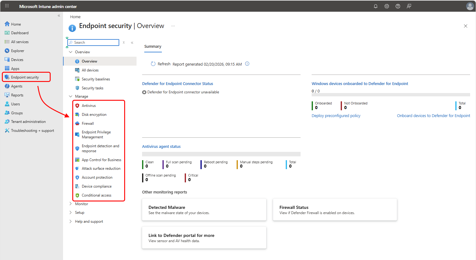 Gerenciar políticas