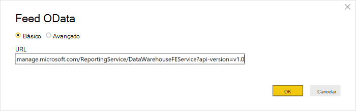 Feed OData para o Data Warehouse do Intune para seu locatário.