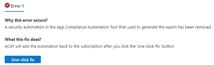 Recuperação automática com correção com um clique
