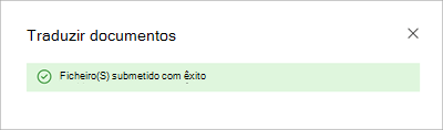 Captura de tela mostrando a tela de confirmação de tradução.