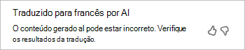 Captura de tela da notificação de comentários para tradução.