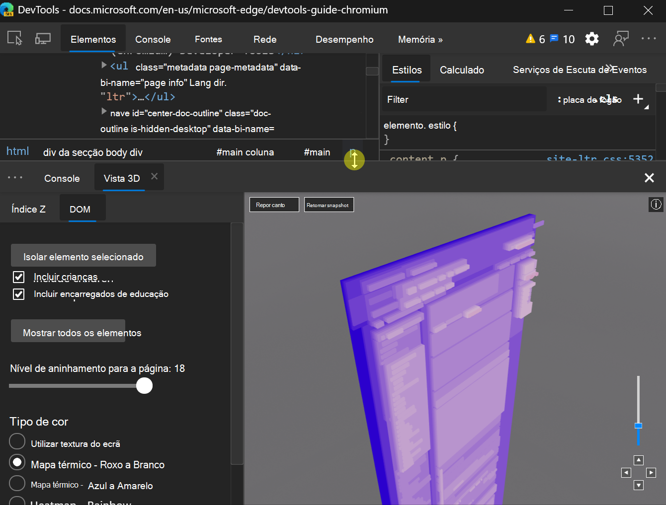 Redimensionar a Gaveta no Microsoft Edge 84