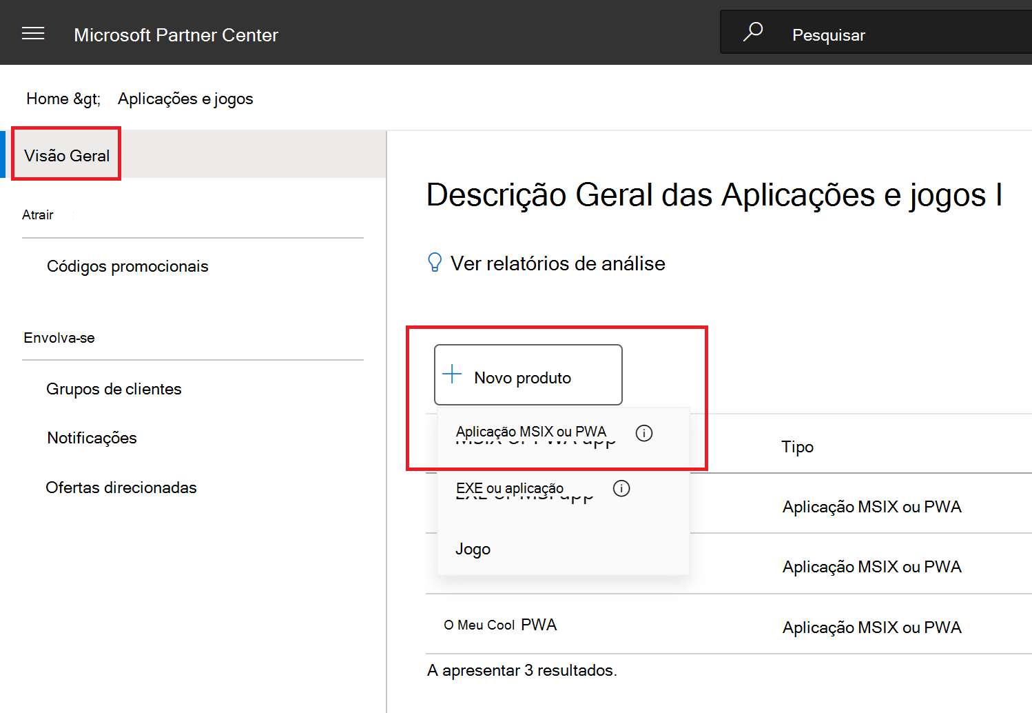 Criar uma reserva de aplicação no Centro de Parceiros da Microsoft