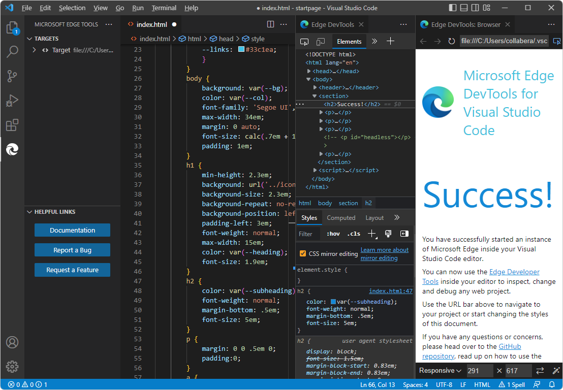 Introdu O Ao Uso Da Extens O Devtools Para Visual Studio Code Microsoft Edge Development