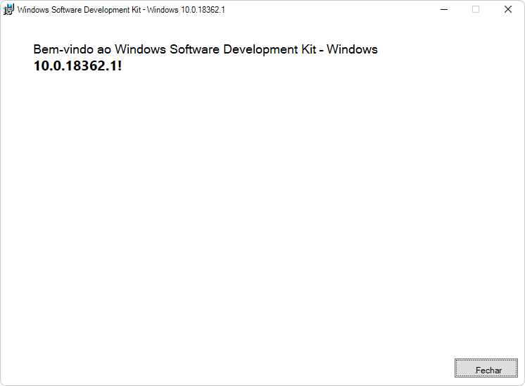 Bem-vindo ao SDK do Windows