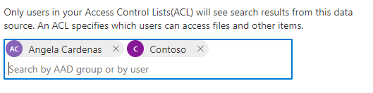 Lista de controle de acesso com usuário e grupo incluídos.