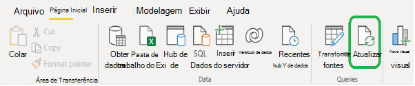 Captura de tela selecionando a opção de atualização.