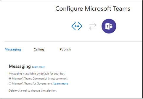 Captura de tela de Configurar o Microsoft Teams exibindo a seleção do Microsoft Teams Commercial (mais comum).