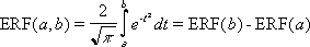 Segunda captura de ecrã do método de função de erro é a parte integral dos limites mais baixos e superiores.