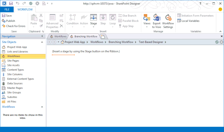 Utilizar a vista de Text-Based Designer