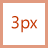 Ícone de 48 px com preenchimento 3px.