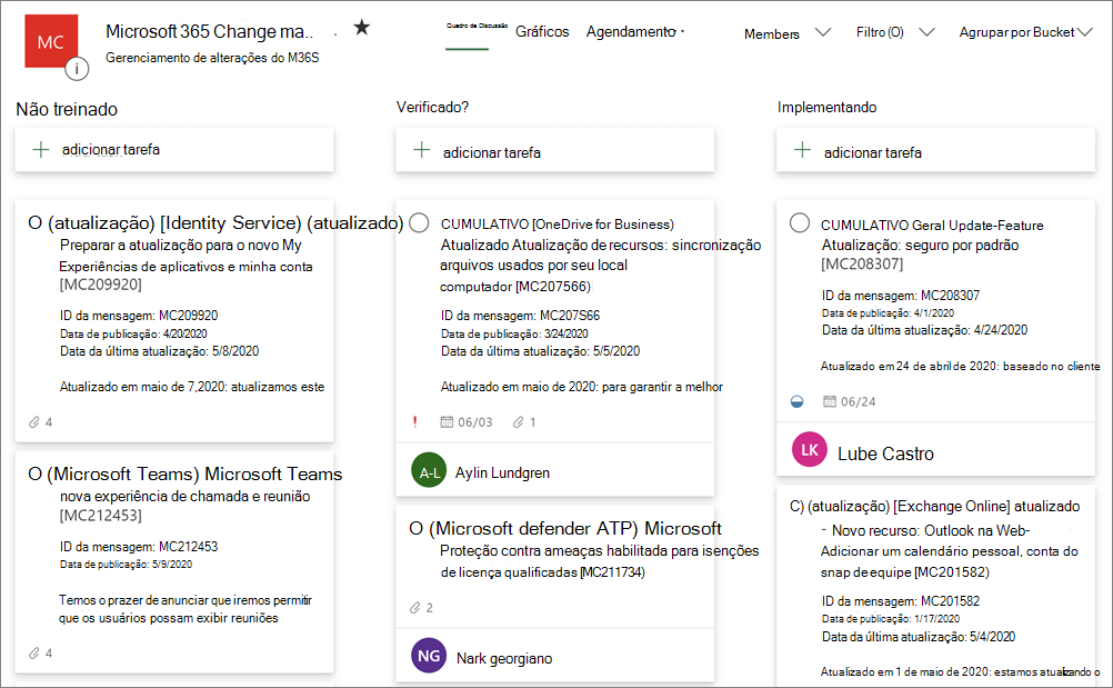 Mover tarefas entre ou dentro de listas - Suporte da Microsoft