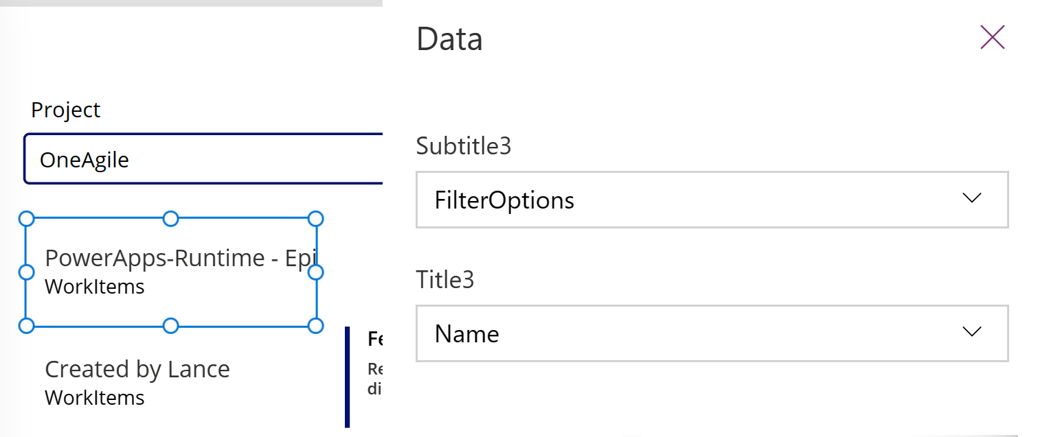 Campos da galeria para a listagem de consultas Campos da galeria para consultas de listagem.