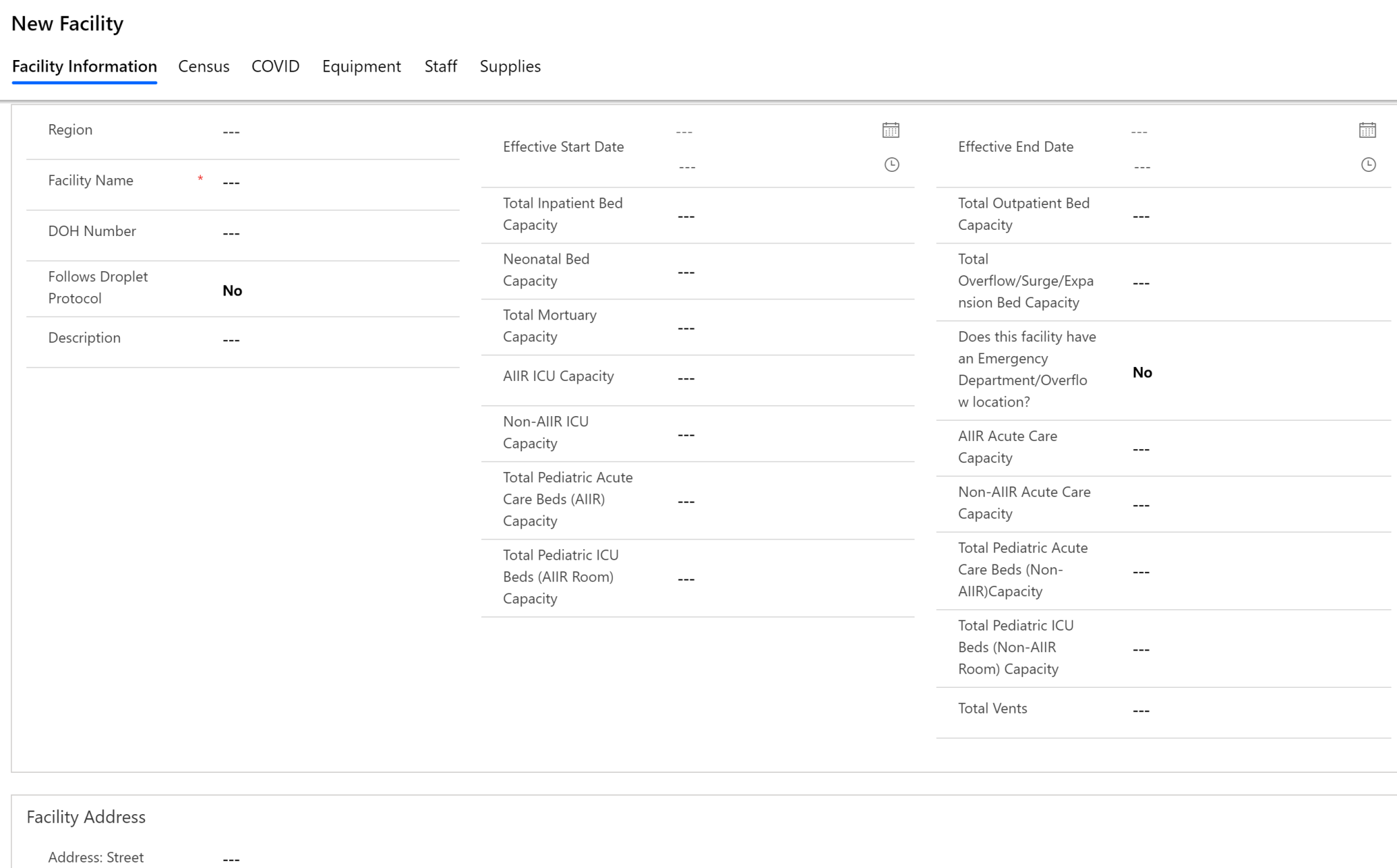 Criar nova instalação Criar nova instalação.