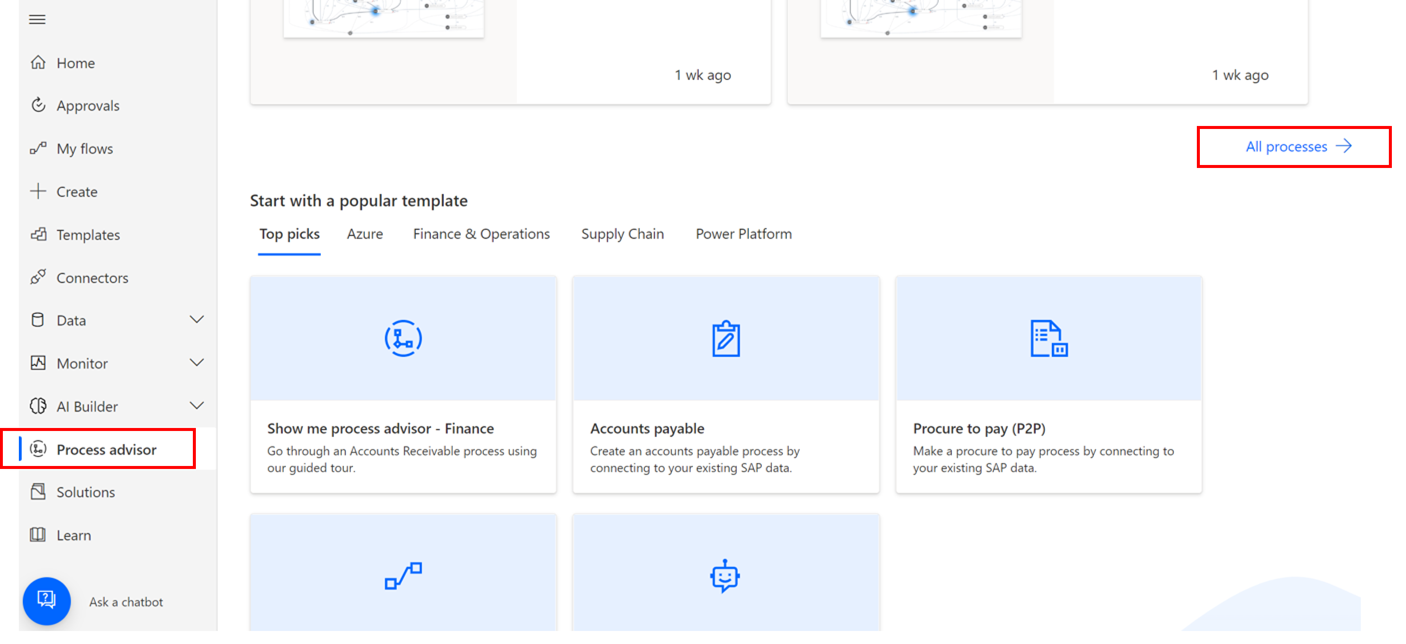 Introdução à mineração de tarefas no Process advisor - Power Automate ...