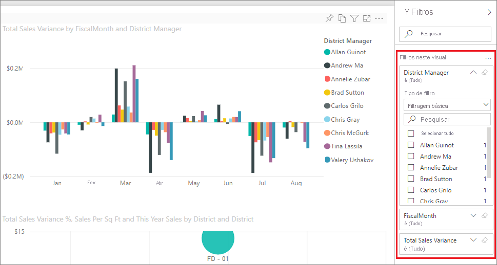 Screenshot of a visual, highlighting the options for filters in Reading view.