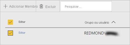 Captura de tela mostrando como excluir membros.