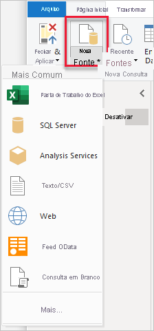 Screenshot of Power BI Desktop showing the New Source button.