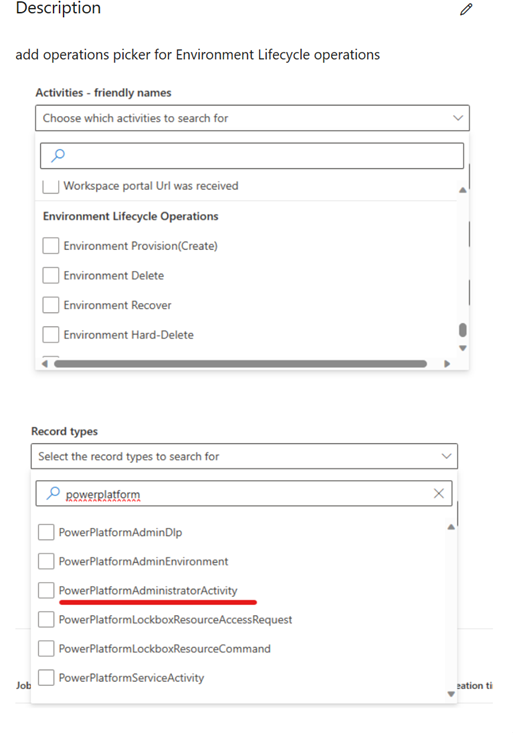 Filtrar tipos de registo na pesquisa de auditoria do Microsoft Purview