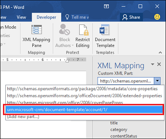 Selecionar o esquema XML Selecione o esquema XML.