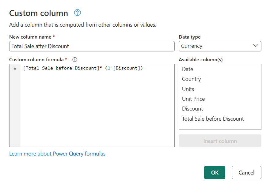 Adicionar uma coluna personalizada Power Query Microsoft Learn