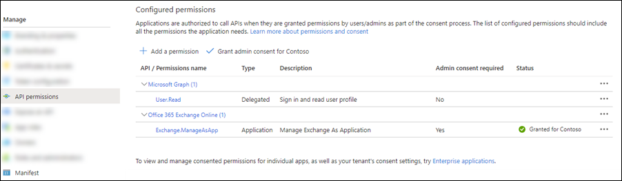 Administração consentimento removido das permissões padrão do Microsoft Graph User.Read.