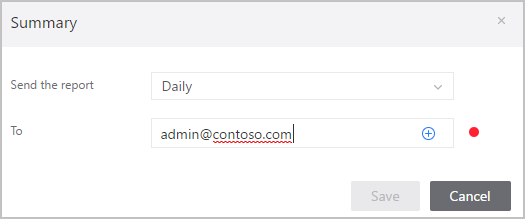 Agendar a frequência do relatório e o email.