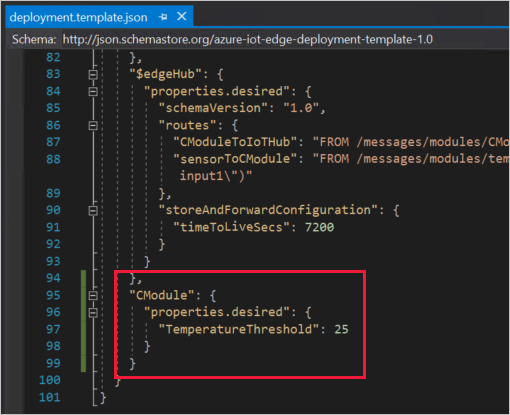 Captura de tela mostrando o módulo gêmeo sendo adicionado ao modelo de implantação.