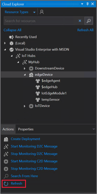Exibir módulos em execução no dispositivo IoT Edge