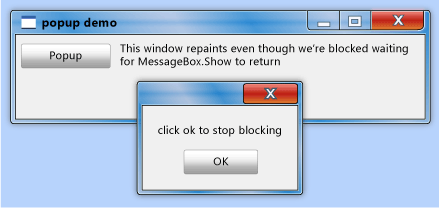 MessageBox com um botão "OK"