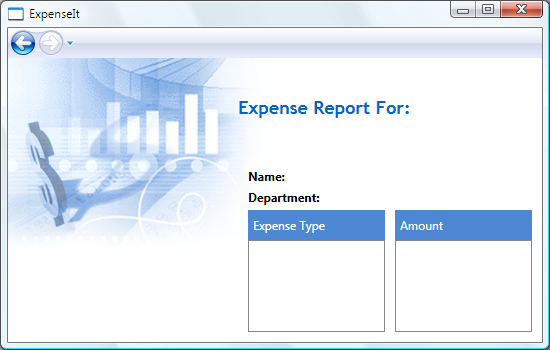 Captura de tela de exemplo de ExpenseIt