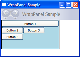 Um elemento WrapPanel típico.