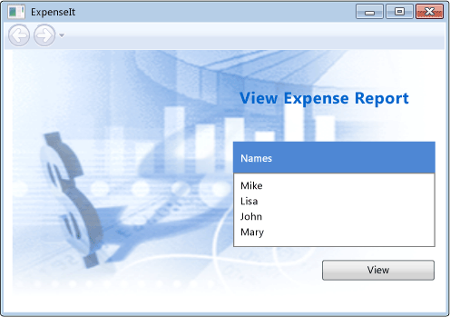 Captura de tela de exemplo de ExpenseIt