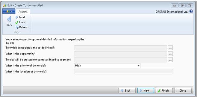 NAV_NavigationPage_Wizard_ToDo RoleTailored client Navigation pane wizard example