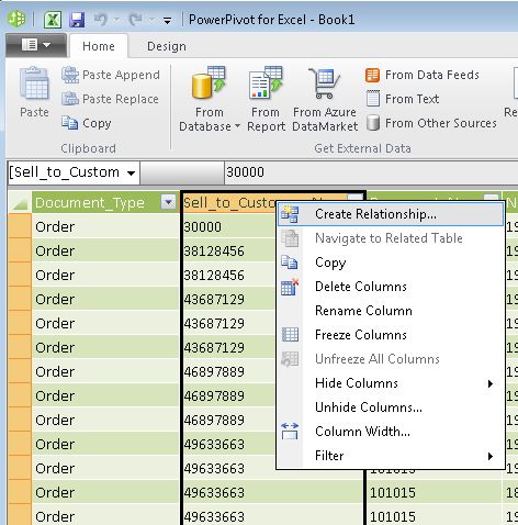 SellToWithRelationship Creating a relationship between two data sources