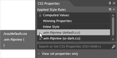 Blend FlipView em defaultCSS