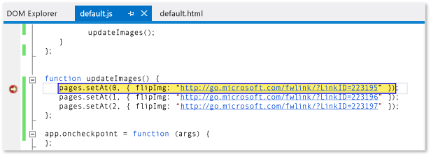 Usando o modo de interrupção com o Console do JavaScript