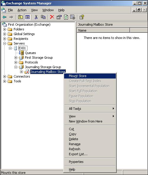 Captura de tela de Clique em Montar Repositório