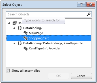 Select Object dialog box